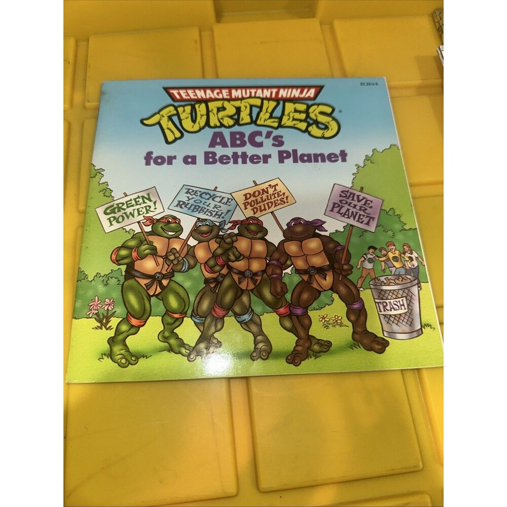 Vintage 1991 Teenage Mutant Ninja Turtles ABC's for a Better Planet Book TMNT